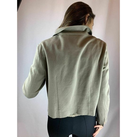 Moschino Cheap & Chic Gray Cropped Blazer - Picture 6 of 8